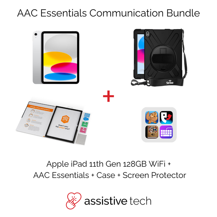 AAC Essentials Communication Bundle (iPad 11th Gen/128GB + Strike Case w/ Handstrap)