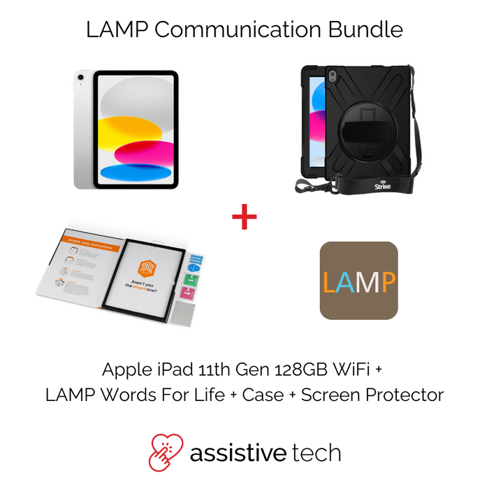 LAMP WFL AAC Communication Bundle (iPad 11th Gen/128GB + Strike Case w/ Handstrap)