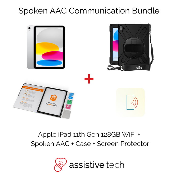 Spoken AAC Communication Bundle (iPad 11th Gen/128GB + Strike Case w/ Handstrap)