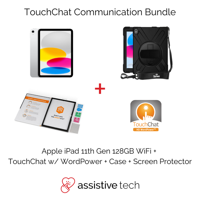 TouchChat HD + WP AAC Communication Bundle (iPad 11th Gen/128GB + Strike Case w/ Handstrap)