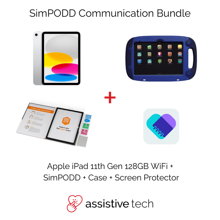 SimPODD 2 Year AAC Rugged Communication Bundle (iPad 11th Gen/128GB + GoNow Case)